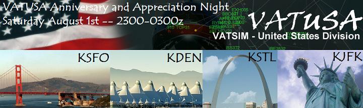 VATUSA Anniversary and Appreciation Night Banner
