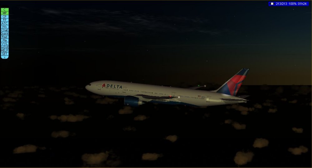 Delta B777 climbing