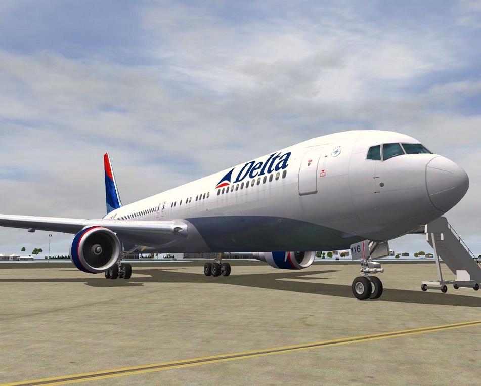 Parked the mighty 767