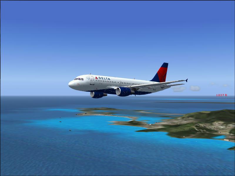 An A319 during Pre Landing Phase