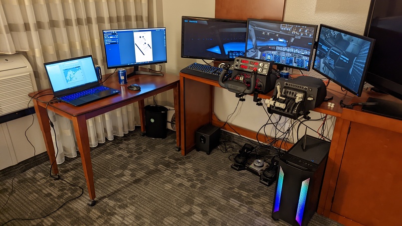 I brought my cockpit with me to the hotel.